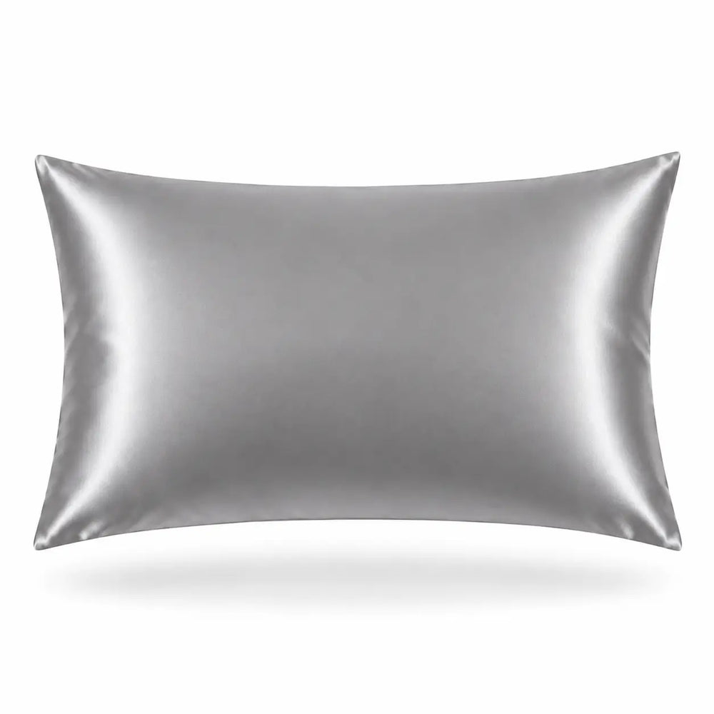 Silver Gray Silk Pillowcase — 22 Momme Mulberry