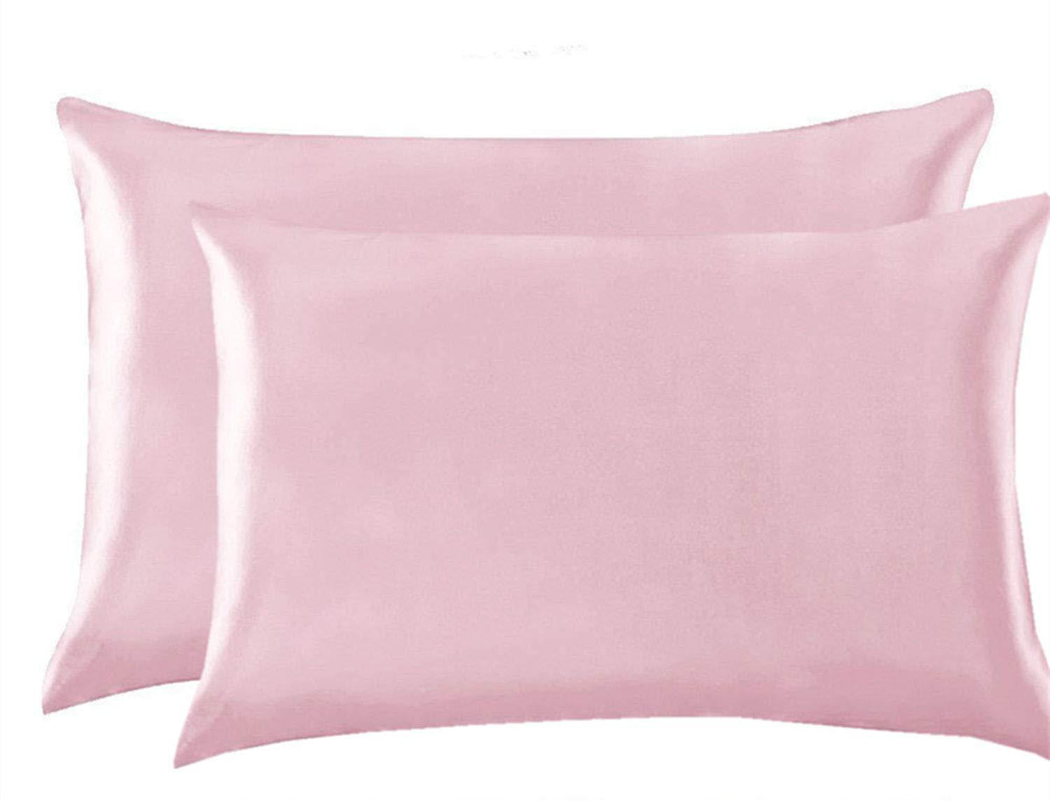 Satin pillowcase shown in all five colours