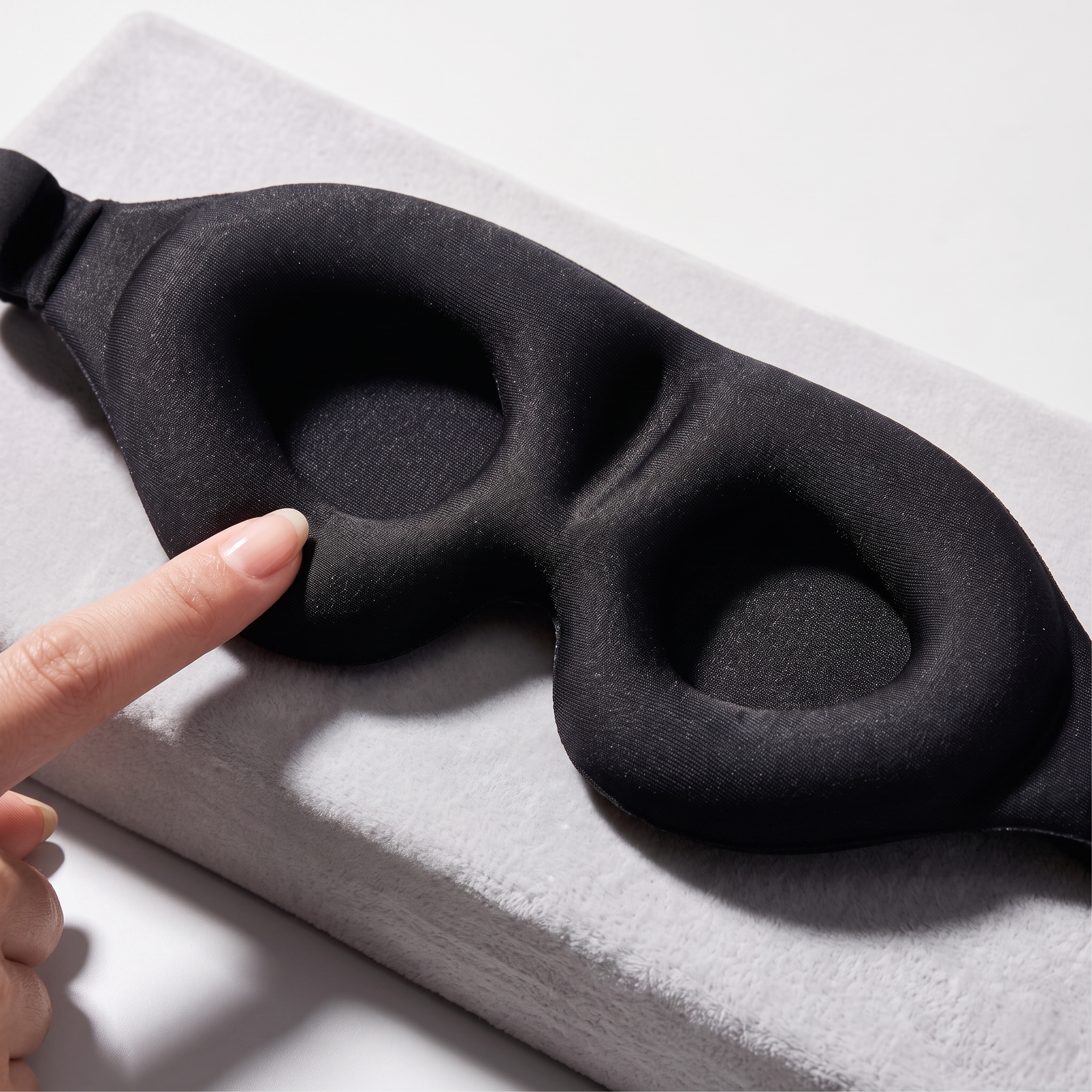 3D Sleep Eye Mask — 100% Blackout, Zero Eye Pressure
