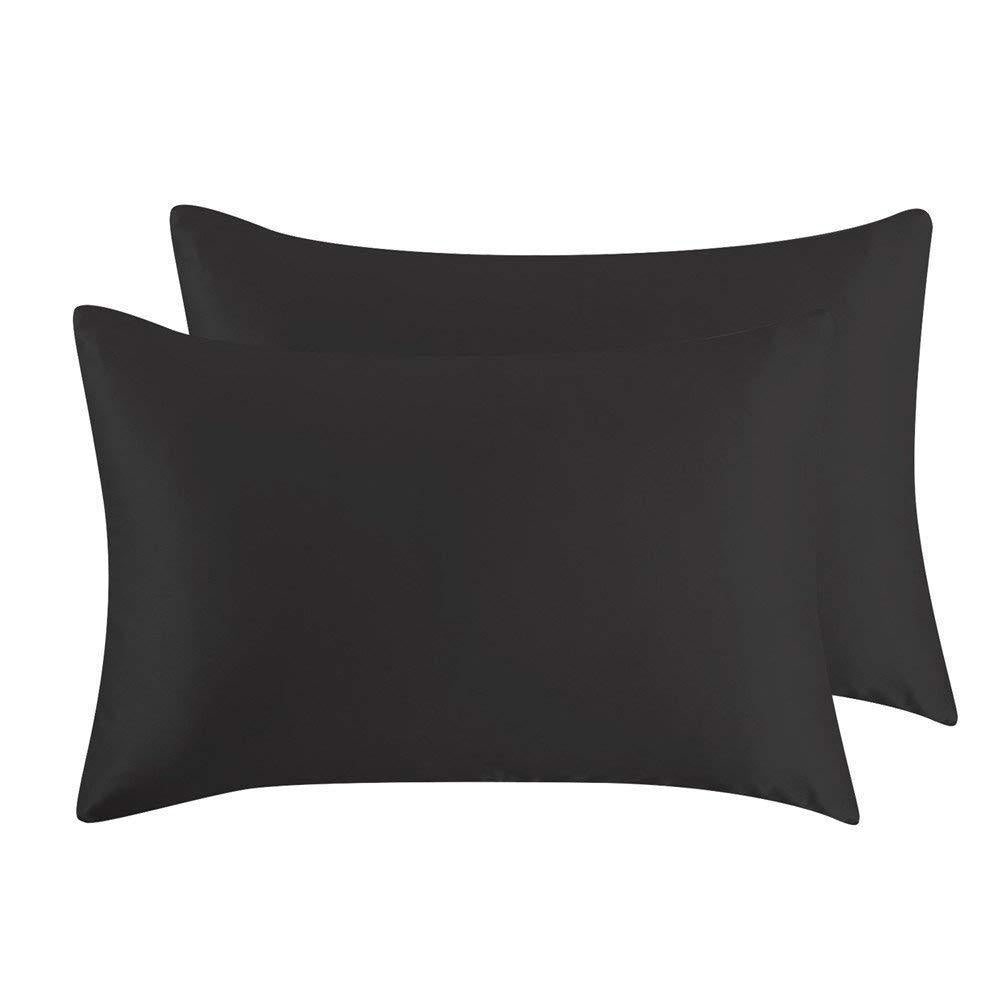 Satin pillowcase in white, 50 by 75 cm