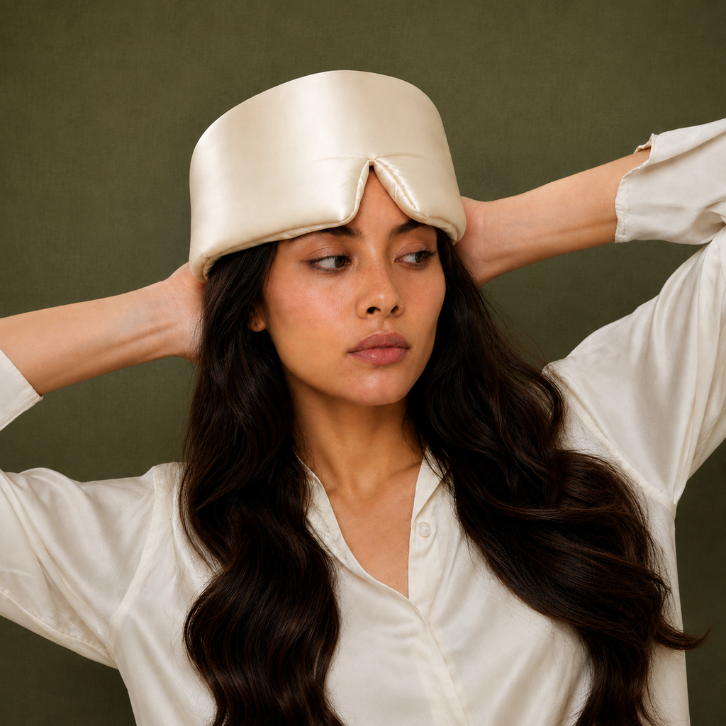 Mulberry Silk Sleep Eye Mask — 100% Silk, Blackout