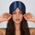 Classic Indigo silk lash extension sleep mask, view 3