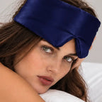 Classic Indigo silk lash extension sleep mask, view 4