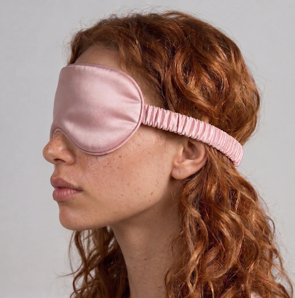 Pearl Pink 22 momme silk sleep eye mask, view 8