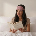 Pearl Pink 22 momme silk sleep eye mask, view 3