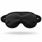 Blackout pure silk sleep mask in Midnight Black