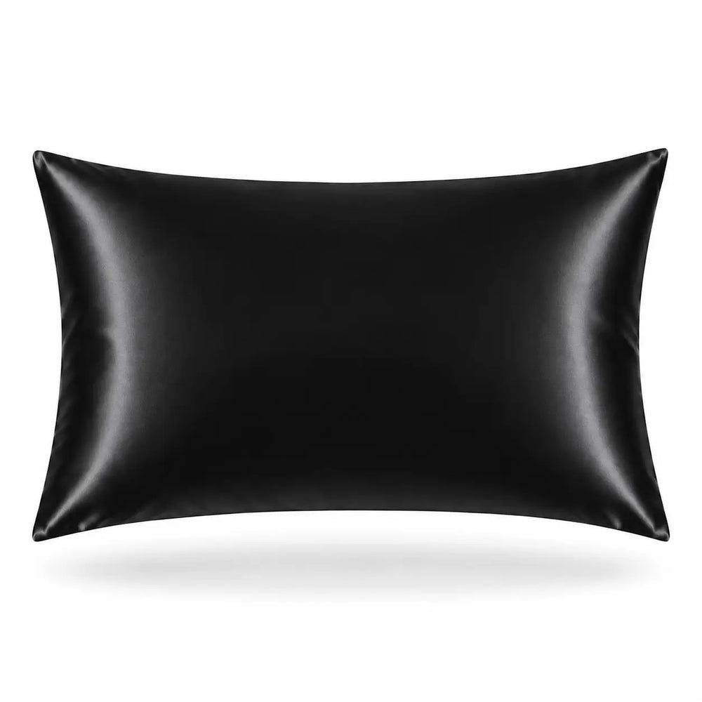 Black Silk Pillowcase — 22 Momme Mulberry