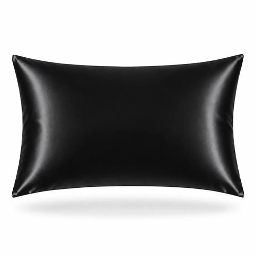 Black 22 momme mulberry silk pillowcase