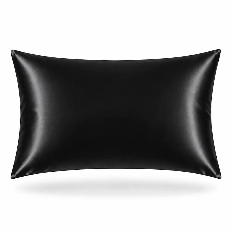 Black 22 momme mulberry silk pillowcase