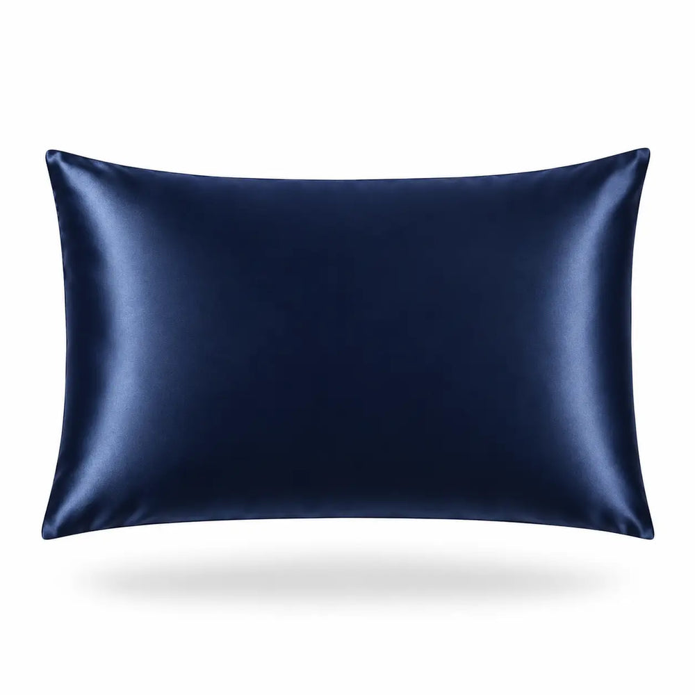 Navy Blue Silk Pillowcase — 22 Momme Mulberry
