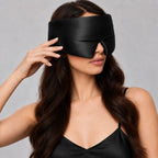 Midnight Caviar silk lash extension sleep mask, view 4