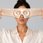 Champagne Shimmer silk lash extension sleep mask, view 7