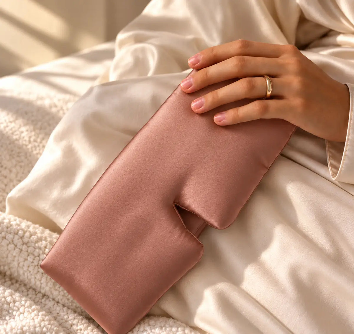 Pink Deep Sleep silk eye mask, view 6