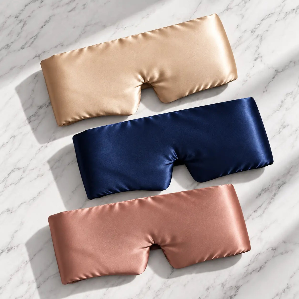Navy Blue Deep Sleep silk eye mask, view 7